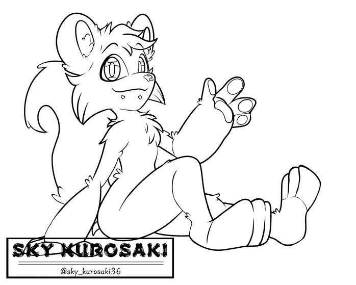 Furry Line Art